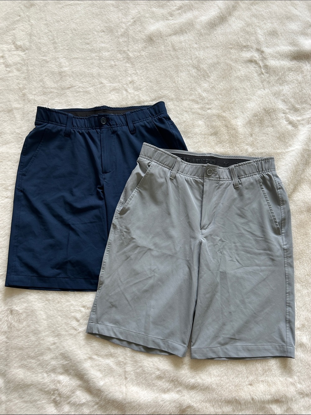 Under Armour Men's Flat Front Shorts — Navy & Light Gray